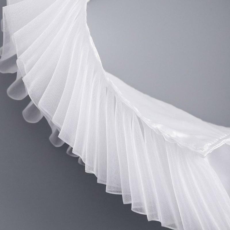 Kvinnor Viktoriansk Renässans Mesh Volang Falsk Krage Halsruff Kolonial Vävband Halsband för Halloween och Karnevaler