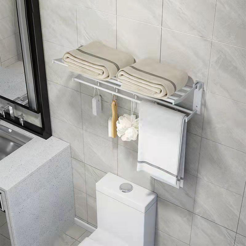 Bathroom Towel Rack Bath Towel Rack Perforation-free Storage Shelf Kitchen Organizer Bathroom Toiletries Storage Rack