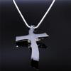 Crucifix Crucifix Crucifix din oțel inoxidabil Colier cu pandantiv cu mai multe straturi Colier de culoare aur argint pentru bărbați Bijuterii collier homme NXH43S02