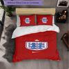 Set Biancheria da Letto a 3 Pezzi Nazionale di Calcio Inglese Morbido Set Copripiumino con Federe Set Decorazione Camera da Letto per la Casa