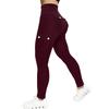 High Waist Butt Lifting Workout Leggings for Women Slim Fit Cargo Style Stretchy Athletic Pants with Pockets for Fitness Training
