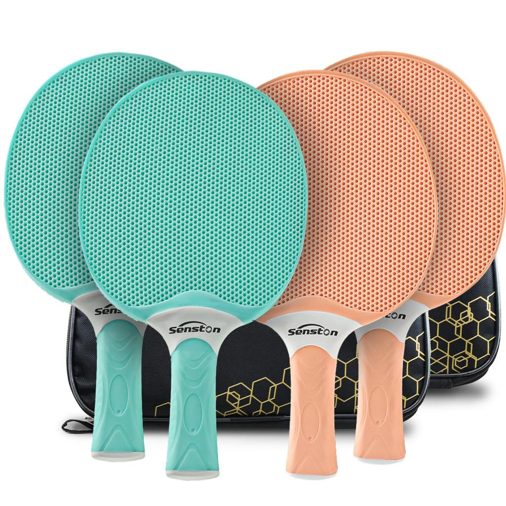 Senston Table Tennis Set Home Composite Rubber Perfect for - Rackets, Beginners!