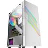 Boîtier ATX Semi-tour - Mars Gaming - Mc-U3 - ARGB - Blanc - Ventilateurs 12 Cm