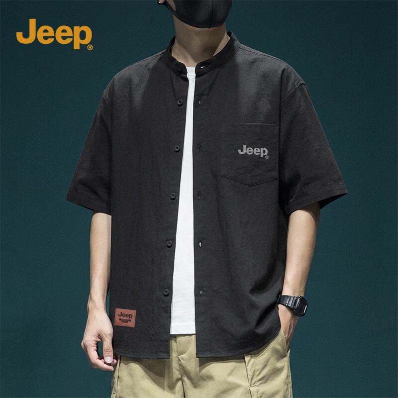 JEEP Men s Retro Henley Short Sleeve Shirt 2XL