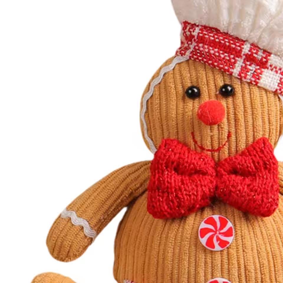Gingerbread Christmas Decoration Xmas Tree Decoration Cute Christmas Figure Decor Gingerbread Doll for Tabletop Bedroom Shelf