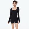 Women's European and American Style Long Sleeve Yoga Bodysuit - Sexy, Quick-Dry, Beautiful Back, Fitness and Dance Wear