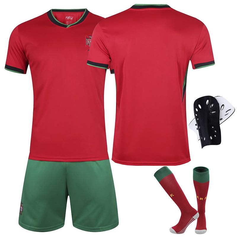 2425 European Cup Portugal Home Football Jersey Set No. 7 Jersey No. 8 Jersey Children'S Suit