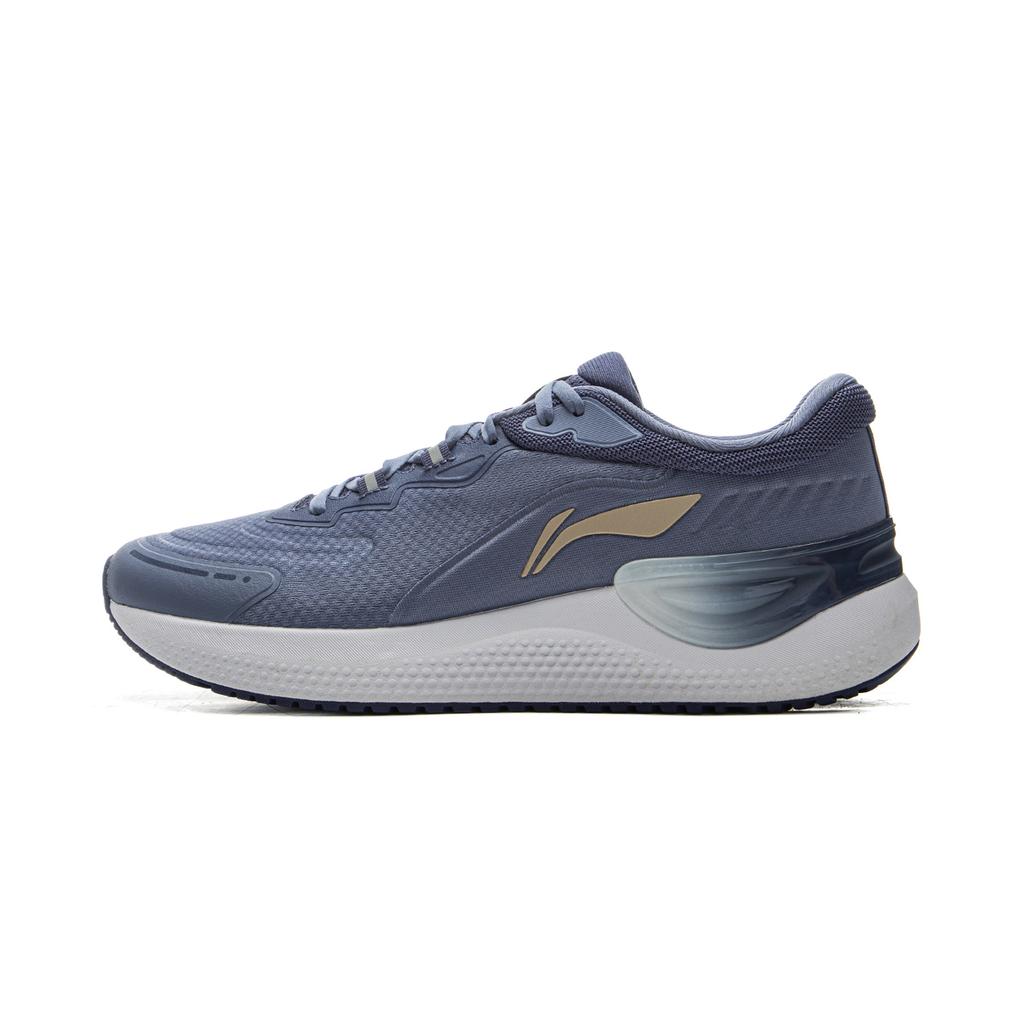 Li Ning Easy Adapt V2 Protective Soft Rebound Running Shoes Breathable Shock Absorbing Durable Low Top Sneakers Men Sneakers Gray Blue ARSU049-4