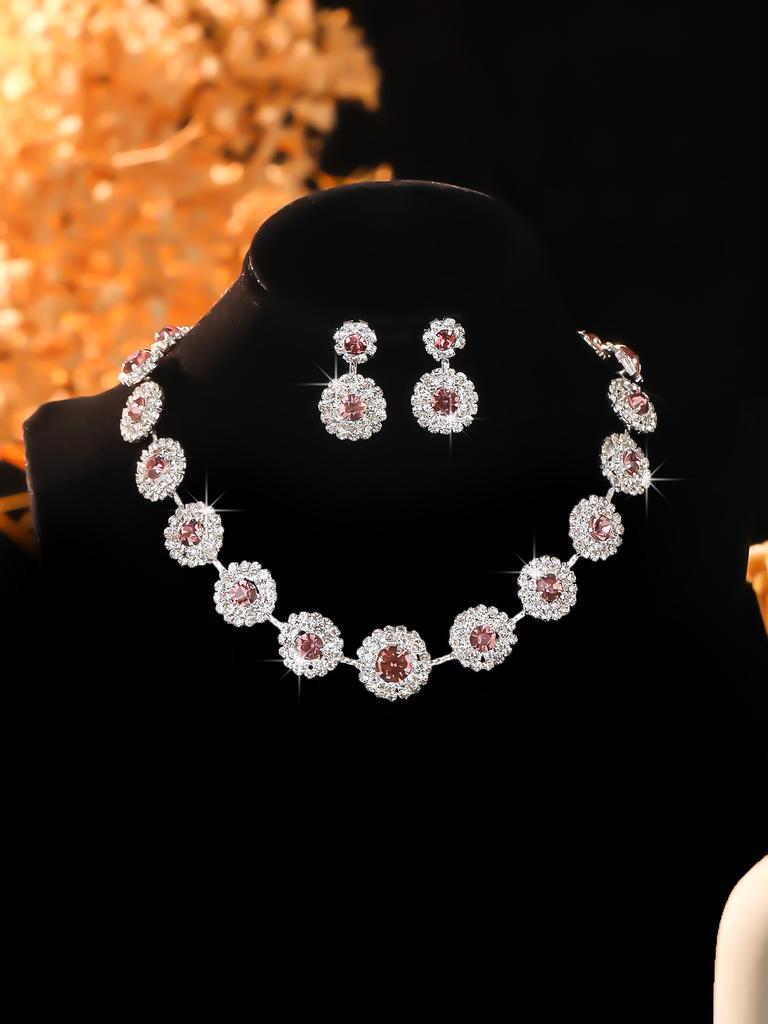 Necklace Earring Jewelry Set, Formal Necklace Set, Bridal Fashionable Jewelry Set
