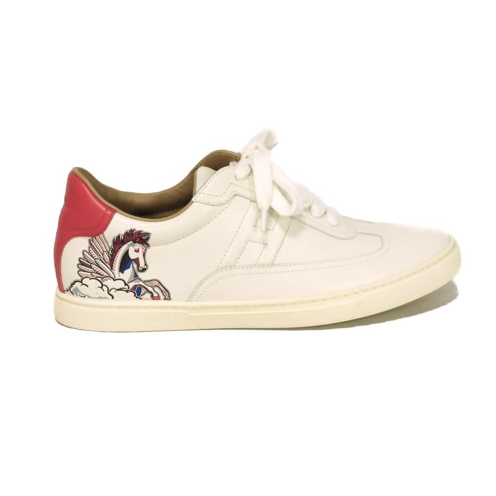 Used 9212 Quicker Pegasus Pop 191123Z 7896 Women's 36" Low-Top Blue Red 9.3" H Logo Embossed White from Japan AUTHENTIC