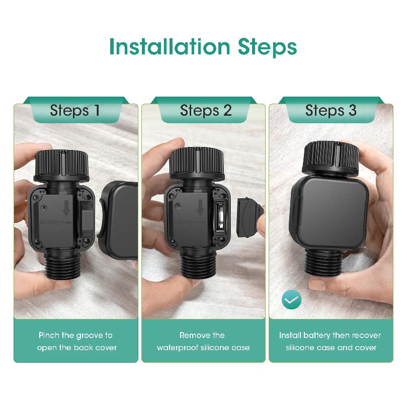 Digital Water Flow Meter High Accuracy IP6X Measure Water Consumption and Flow Rate for Outdoor Garden Watering Irrigation Hose