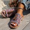 Bohemian Flat Sandals for Women - 2025 Summer New Fringe Design - Size 43 Beach Sandals