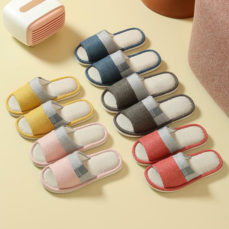 Hemp Casual Women'S Slippers Home Flats Spring Summer Designer Woman Shoes Fashion Indoor Slides Couple Soft Sole Linen Slippers