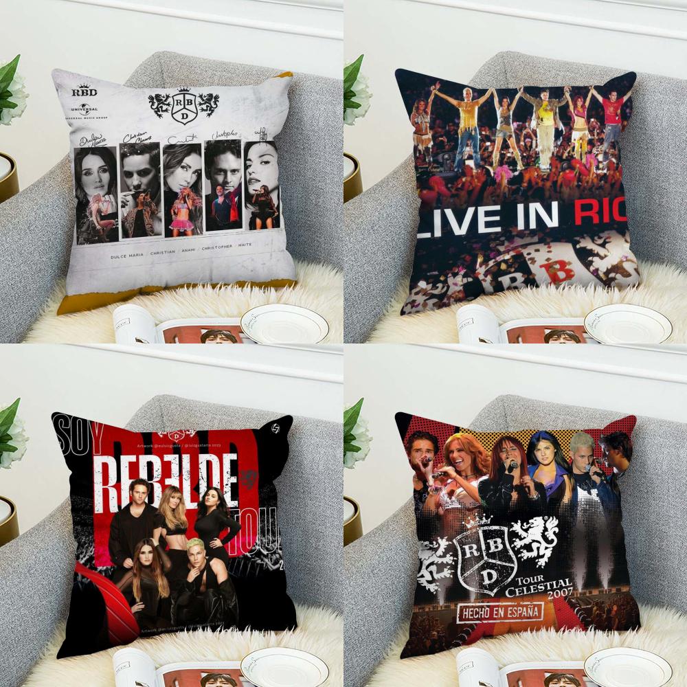 Band RBD Autumn Pillow Case For Car Sofa Decorative Home Doublesided Print Plush Square Throw Pillow Cushion Cover