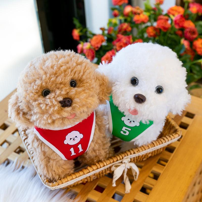 New baby children's sports teddy dog doll plush toy teddy dog doll birthday gift