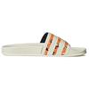 Adidas Originals Adilette Slides Thick Sole Outdoor Comfortable One-Piece Molded Non-Slip Slide Sandals Unisex Slides White Orange IE7744