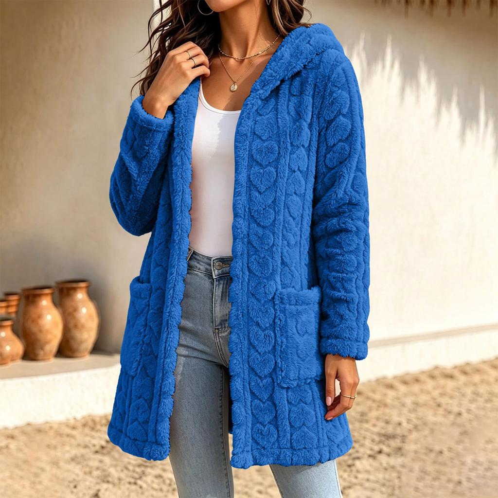 Women's Double-Sided Long Coat, Cute Casual Outerwear for Fall and Winter