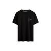 Letter Print Solid Color Crew Neck Short Sleeve T-Shirt Men Tops Space-Black ZM02283-BEH