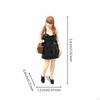 1/64 Hand Painted Resin Figurine Miniature Realistic Mini Woman Model for Collectors,