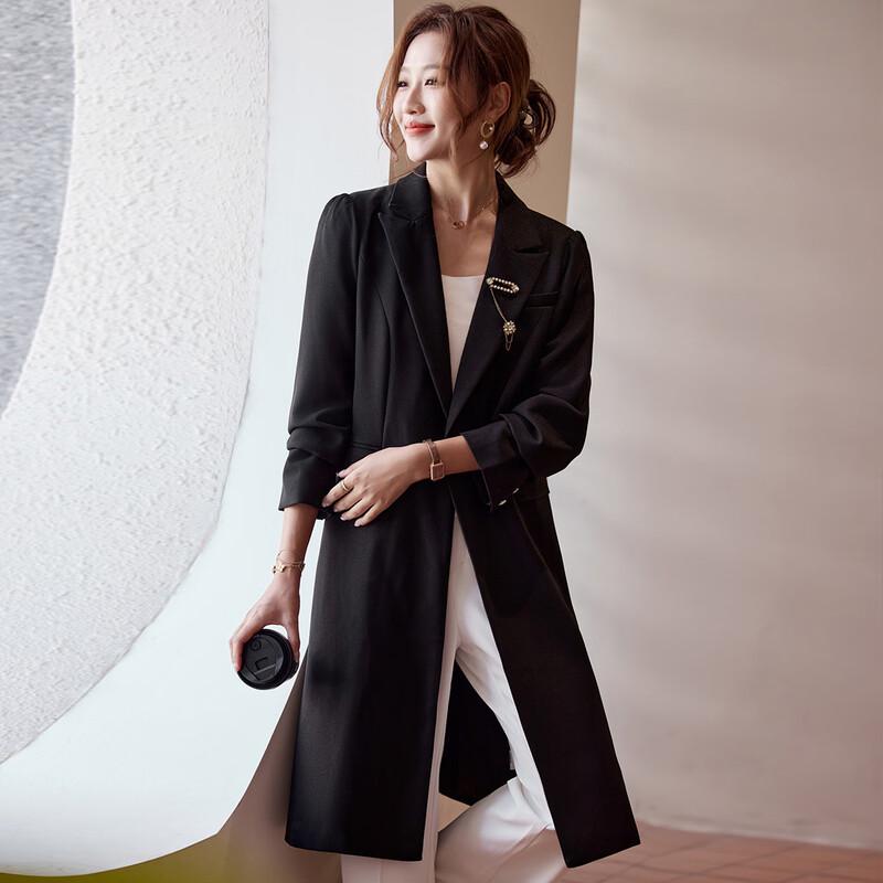 KAVON Women's Autumn/Winter Elegant Formal Trench Coat