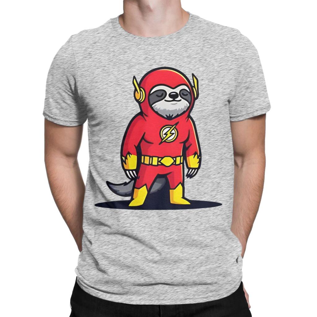 Super Sloth The Fastest Slowpoke Novelty Graphic 100 Cotton Tshirt Sloth Flash Tees Tops For Unisex