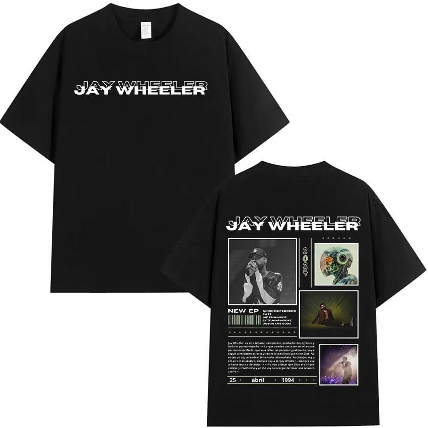 Rap Singer JAY WHEELER Touring 2025 Tour Pattern Tshirt Summer Mens Womens Fashionable Hiphop Gothic Y2K Cotton Tshirt
