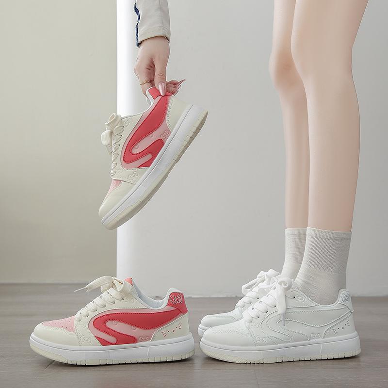 2025 Little White Shoes Women's Summer New Korean Version Ins Female Students Leisure Sports Versatile Board Shoes Street Shot M130