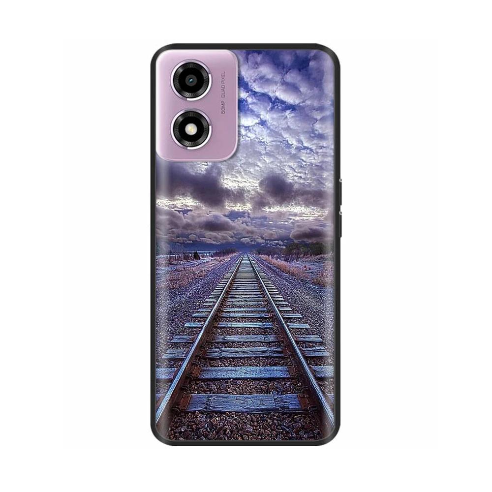 Phone Case For Motorola Moto E14 Case Soft TPU Painted Back Cover For Motorola E14 E 14 MotoE14 Full Protective Phone Shell Capa