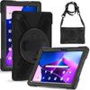 Rugged Armor Tablet Case for Lenovo Tab M10 Plus 3rd Gen 10.6" 2022 TB-125F/TB-128F Hand Shoulder Strap Heavy Duty Tablet Cover