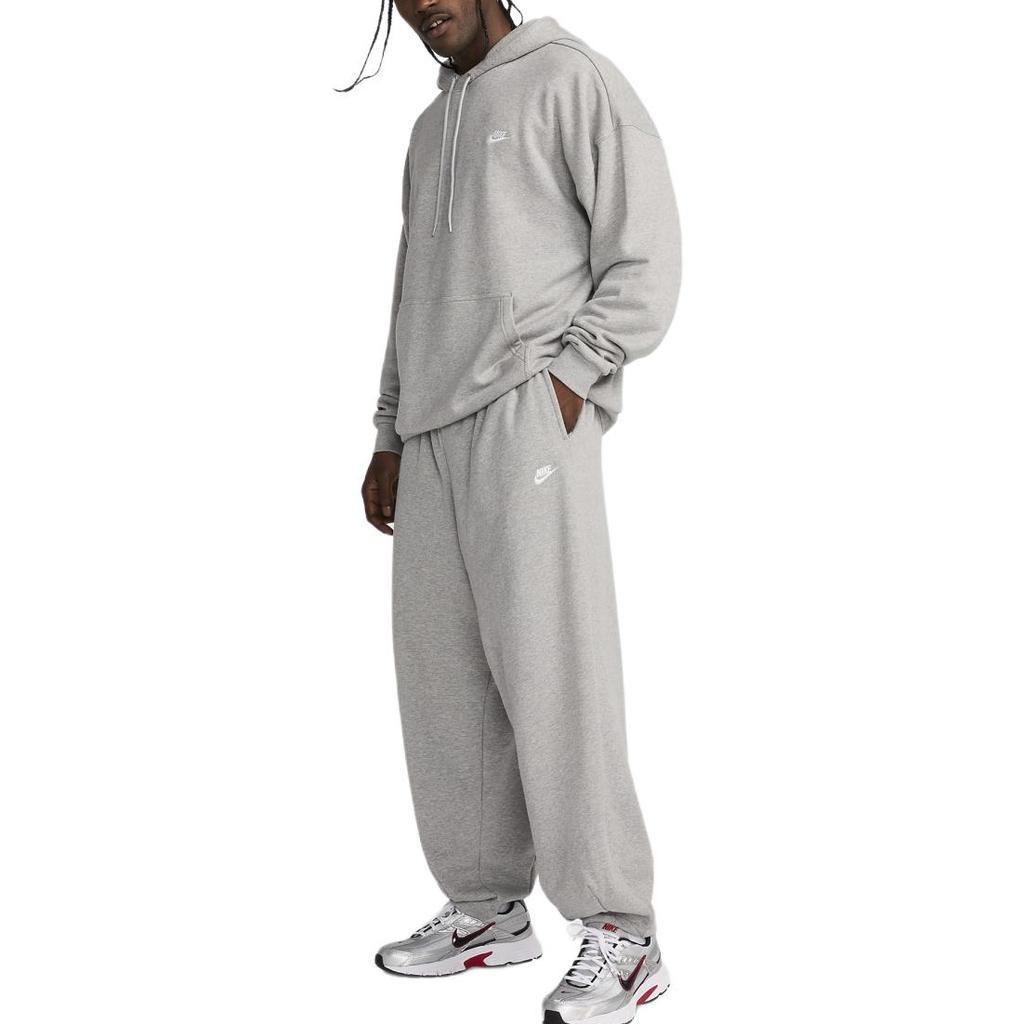 Nike Club Fleece Měkké Pohodlné Prodyšné Ležérní Kalhoty Pánské spodky Tmavě šedá HJ1822-063