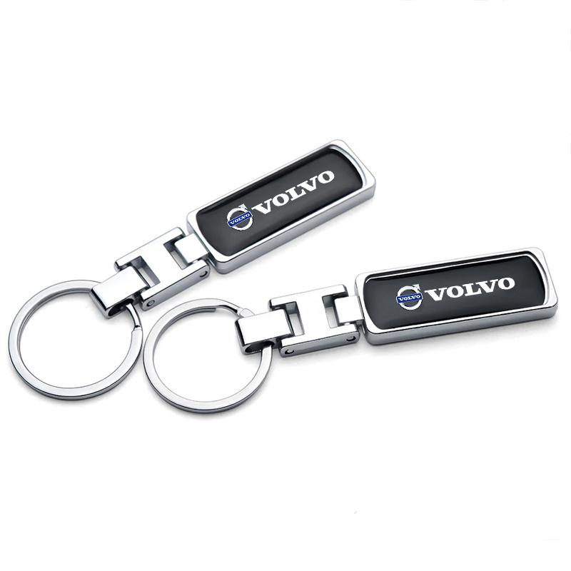 Volvo Car Alloy Keychain Rubber Pendant Keyring Accessories For V60 V40 XC90 XC40 S60 C30 V50 V70 AWD S90 Olestar S80 T6 Rdesign HD0