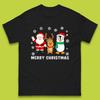 Merry Christmas Penguin Mens T Shirt Womens Tops Tees Santa Claus And Reindeer Top
