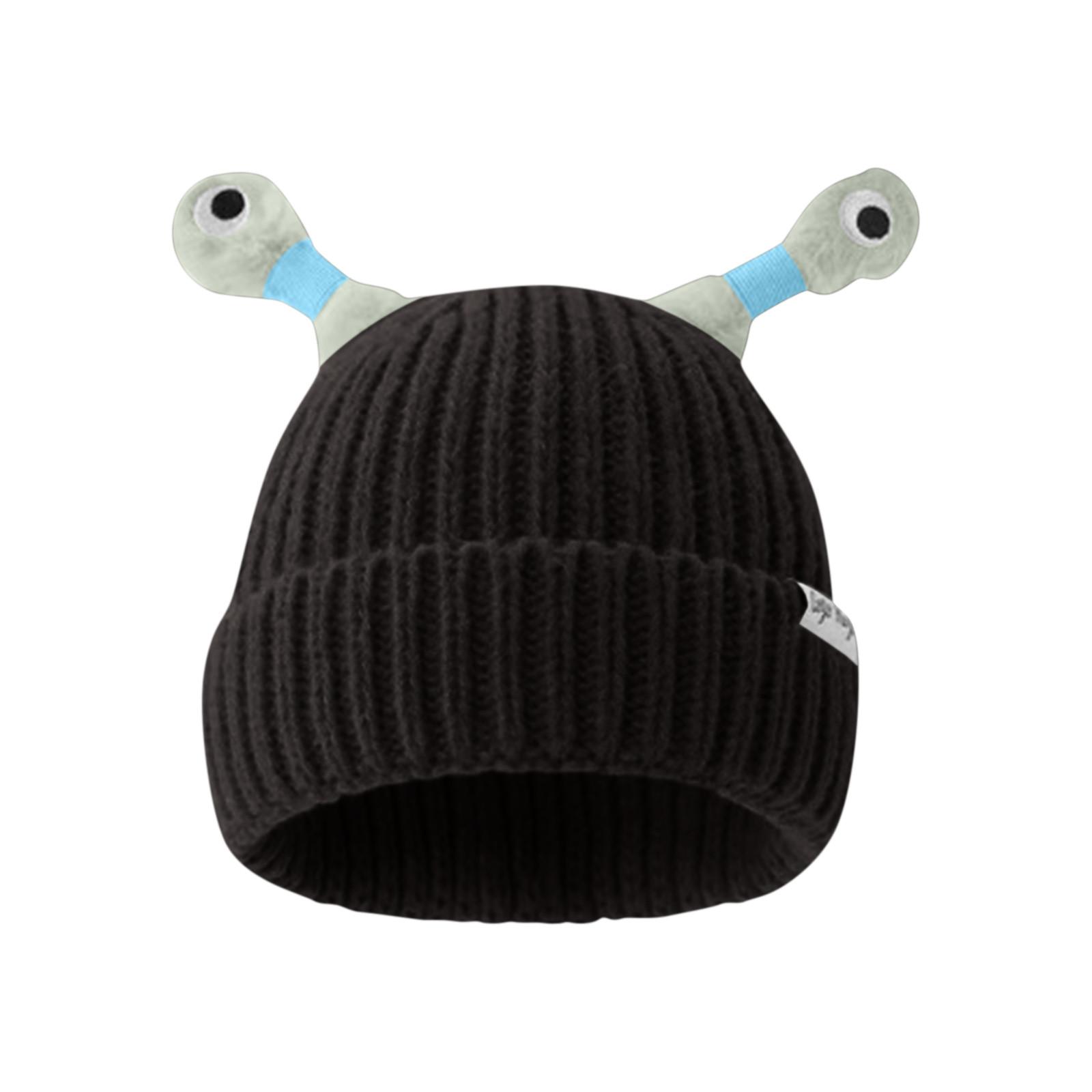 

Зимняя светящаяся вязаная шапка для родителей и детей One Size чёрный