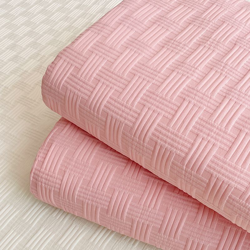 Bettlaken Sommer Gewaschene Baumwolle Garngefärbt Bettlaken Kissenbezüge Studentenwohnheime Einzel und Doppel