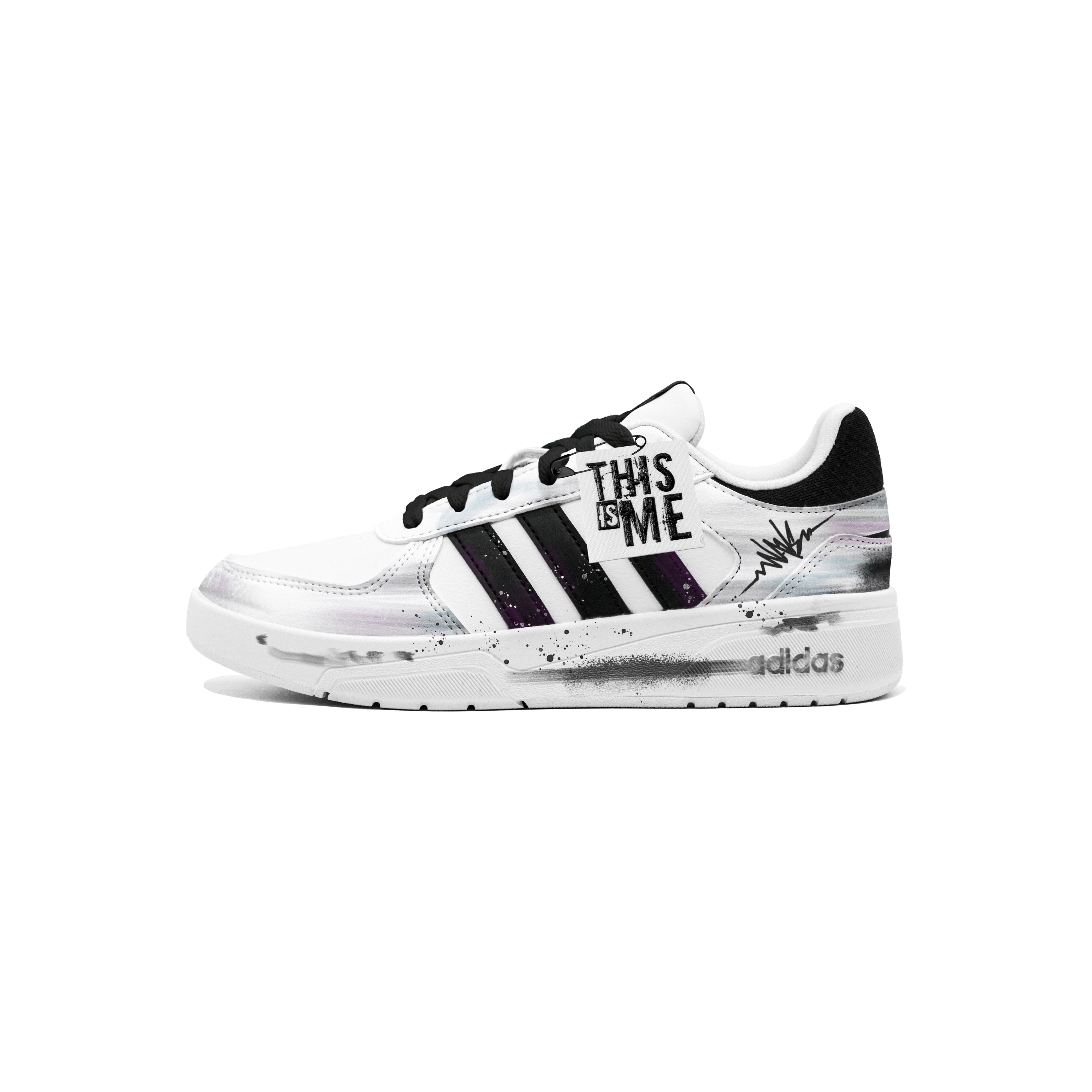 

Adidas COURTBEAT Low top Skateboard Shoes Unisex Black White JS3010(Team830-) 38⅔