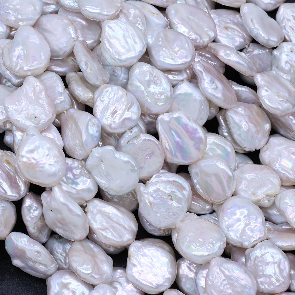 1String, 18×20-20×22mm Baroque Natural Freshwater Irregular Pearls 36cm Loose Beads for Handmade Jewelry Craft Supplies, DIY Holiday Gifts