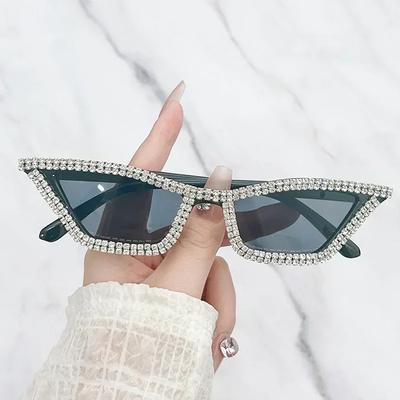 1PC Rhinestone Sunglasses Party Glasses Cat Eye Sunglasses Cat Eye Glasses Eyewear for Women Men Bar Sunglasses