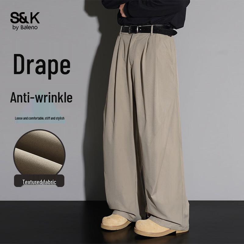 Baleno Men's S&K Loose Straight-Leg Casual Pants