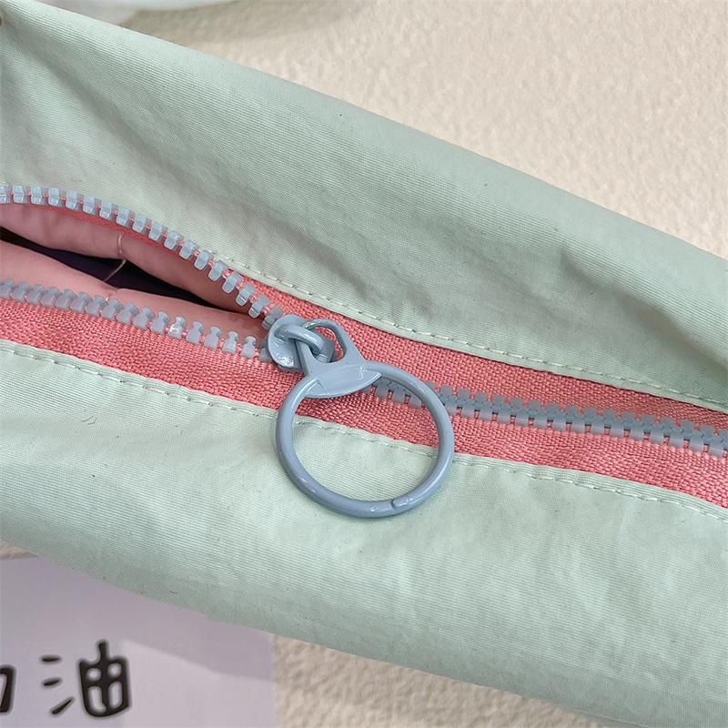 Ins Style Simple Fabric Pencil Case Bowknot Makeup Bag Large Capacity Storage Bag Stationery Pouch School Supplies Girls Gift