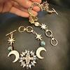Elegant Sun Moon Star Shape Bracelet Featuring Natural Rhinestones Opal in Bohemian Style for Daily Wear Dates Parties