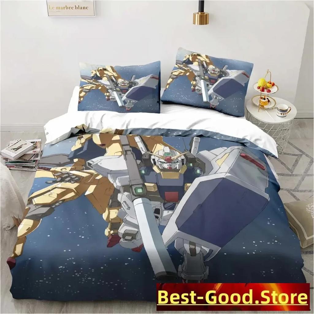 3D Printer Soldier Cartoon Pattern Three-Piece Set Delicate Quilt Cover Pillow Case Housewares Set Beautiful Gift Household