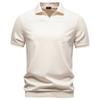 STORN Atmungsaktives Seidiges Poloshirt für Herren Unifarben Old Money Hautfreundlich Weich Kühl Lässige Poloshirts Herren