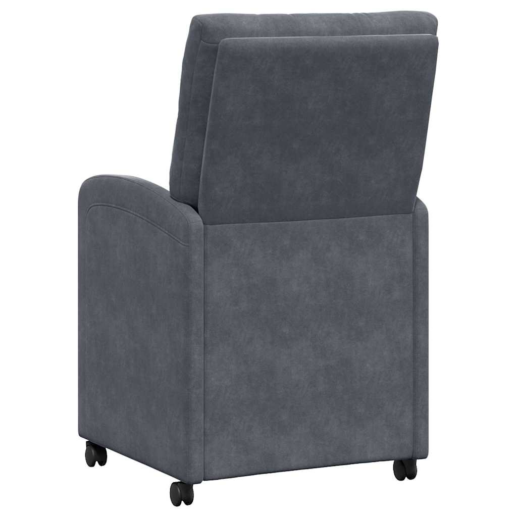 Dining Chairs with Casters 2 pcs Dark Gray 58 x 67 x 97 cm