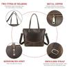 CONTACT'S Genuine Leather Tote Bags for Women Men Briefcase Shoulder Messenger Laptop Bags Lady Office Female Bags Handbags for 14.2 Laptop