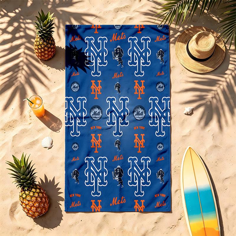 New York Mets (5) Asciugamano da Spiaggia Resistente alla Sabbia Morbido e Confortevole Adatto per Piscina Campeggio Yoga e Immersioni Un Viaggio