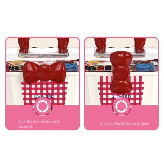 Aufbewahrungsbox für Haaraccessoires Staubdichter Deckel mit Schleifen-Dekor Schichtbehälter für Kinderclips Krawatten