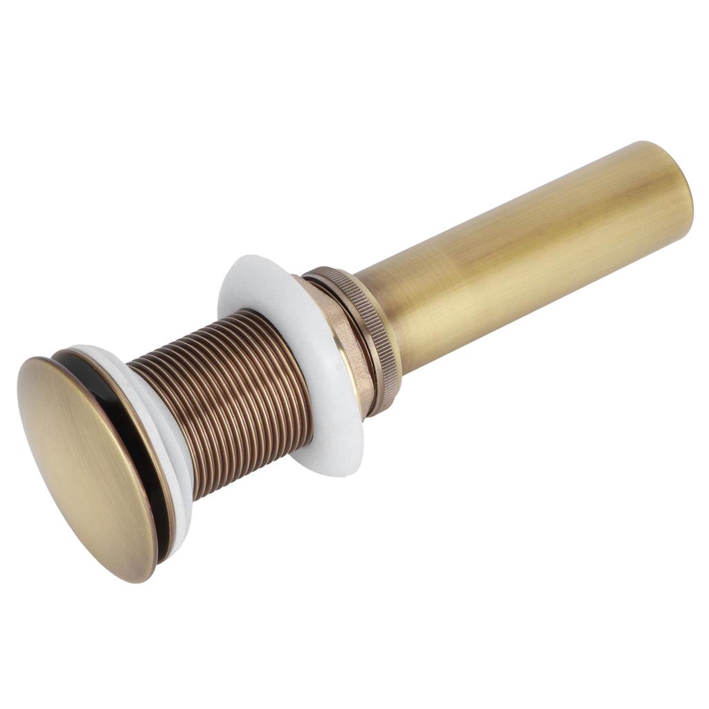 Mosiężny Korek Pop-up do Odpływu Umywalki Łazienkowej Odprowadzanie Wody Bez Przelewu AkcesoriumAntyczny Duży