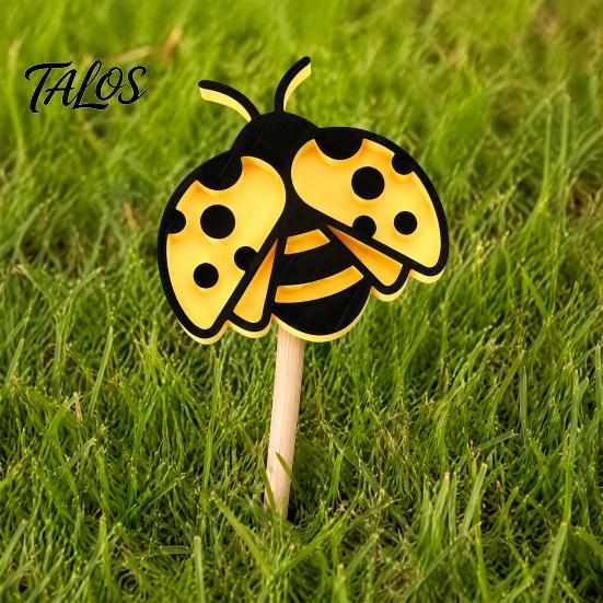 Pollinator Friendly Garden Decor Insect Water Feeder, Bee Dish, Drinking Bowl, Gardening Decorations for Balcony or Ladybug Shape Cup Yard Bees