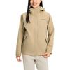 Columbia Solid Logo Hiking Hooded Lightweight Waterproof Jacket Women jackets Khaki XR1866-262