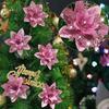 5/50 Stück 14,5 cm Glitzer Künstliche Weihnachtsblumen Mreey Weihnachtsbaumschmuck Frohes Neues Jahr Ornamente Weihnachten Kunstblumen